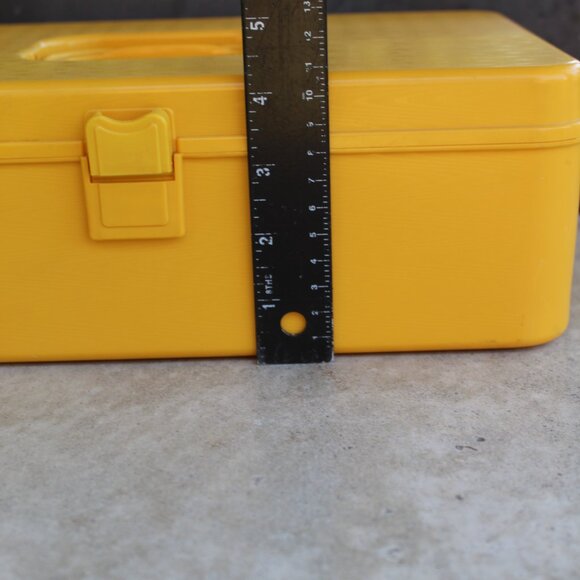 Vintage Wil-Hold Sewing Box โ Mustard Yellow โ Retro Craft Organizer - Picture 11 of 13